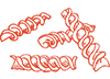 sketch of fusilli noodles 